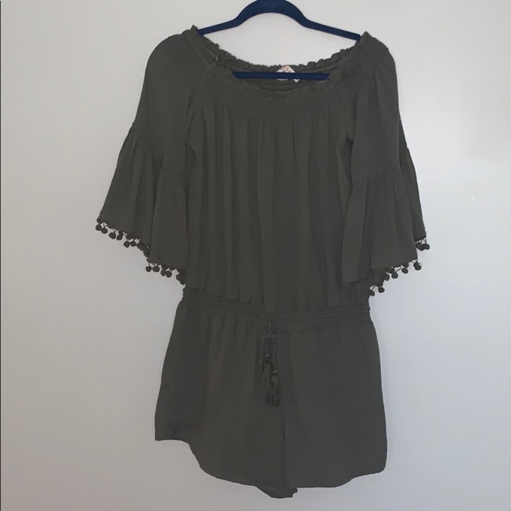 RAGA | Off the Shoulder Forest Romper